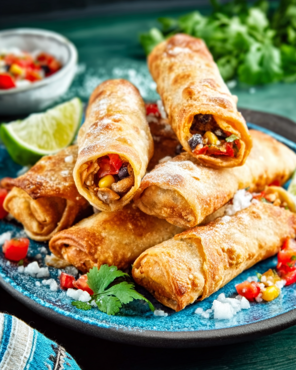 Knusprige Southwest-Frühlingsrollen aus der Heißluftfritteuse