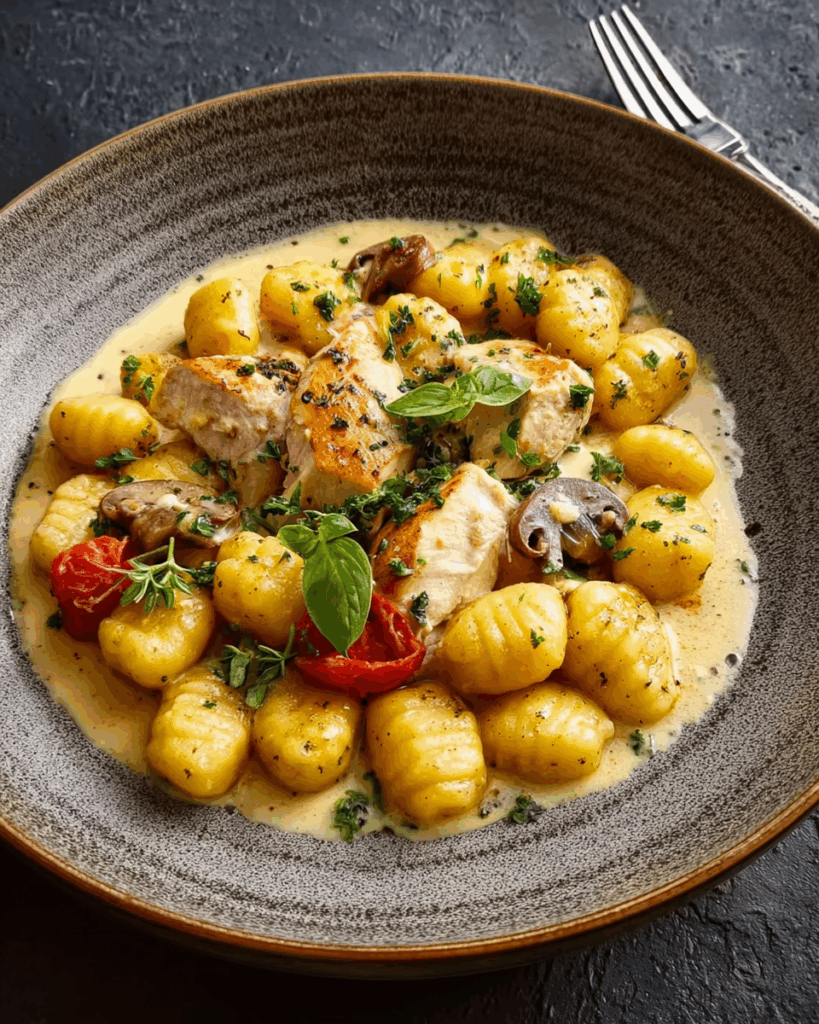 Hähnchen-Gnocchi in einer köstlichen Rahmsauce