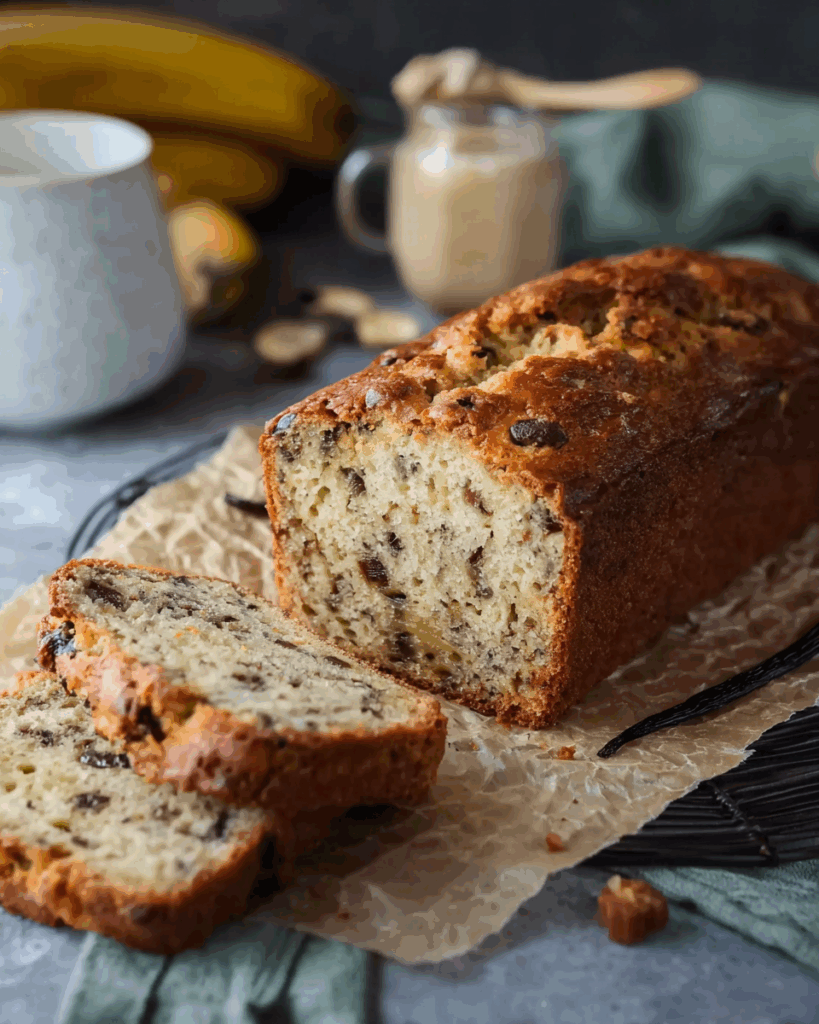 Saftiges Hausgemachtes Bananenbrot mit Vanillearoma