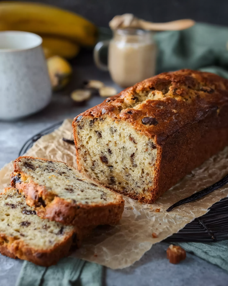 Saftiges Hausgemachtes Bananenbrot mit Vanillearoma