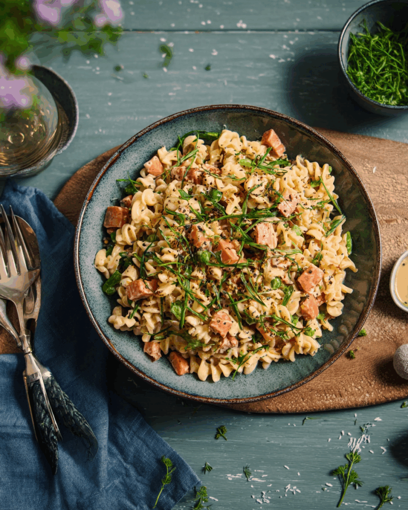 Herzhaft-cremiger Nudelsalat nach Omas Art