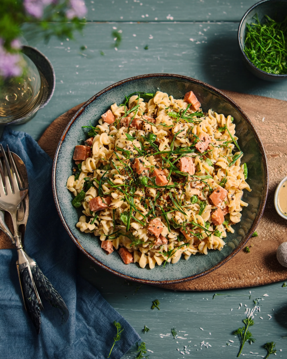 Herzhaft-cremiger Nudelsalat nach Omas Art