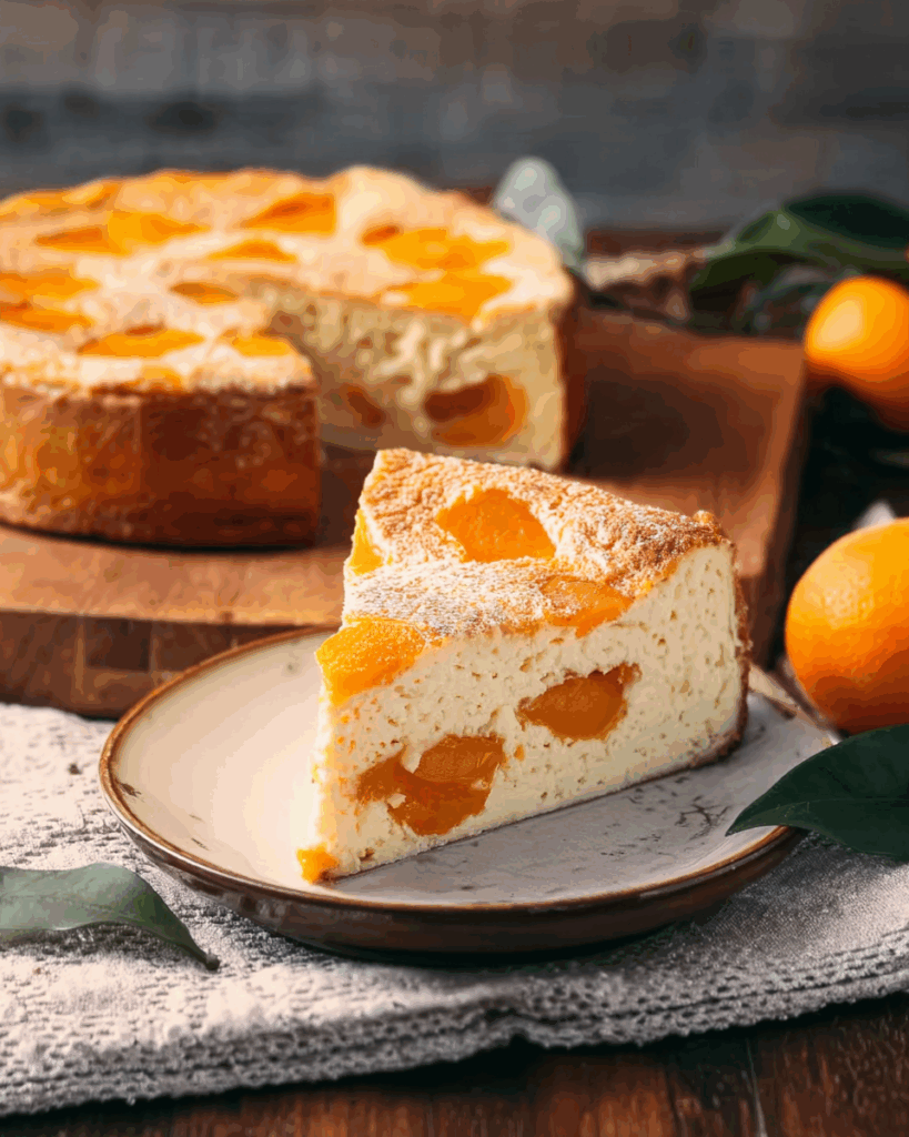 Käsekuchen mit Aprikosen