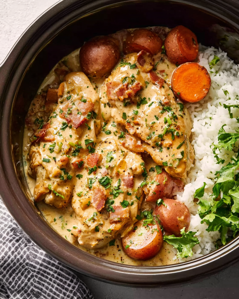 Slow Cooker Cremiges Ranch-Hähnchen