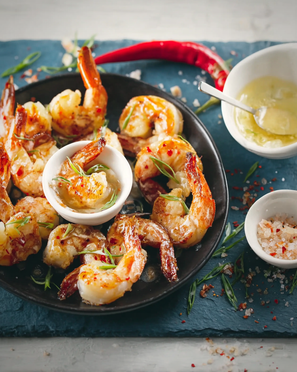Knoblauch-Garnelen mit Chili-Meersalz