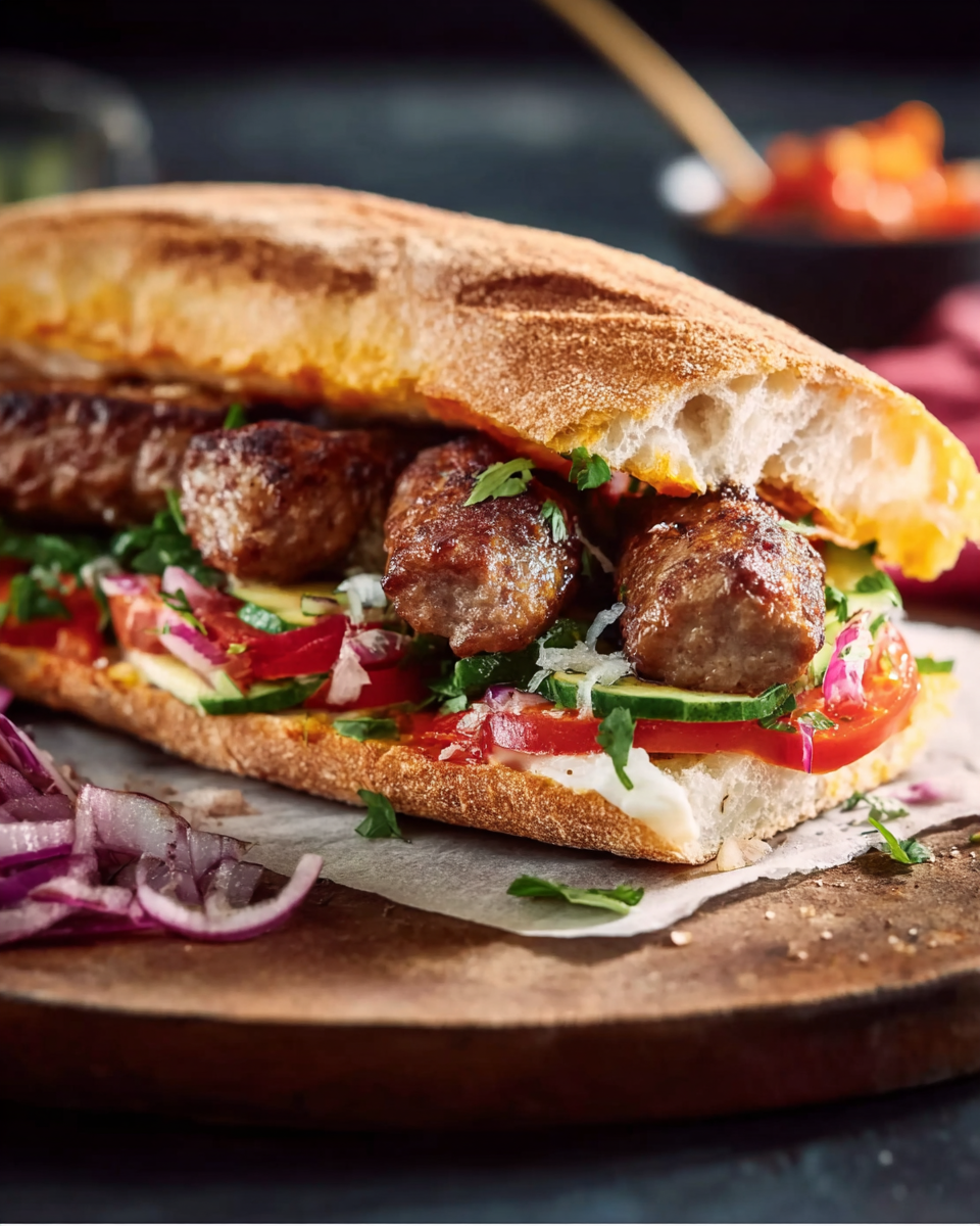 Sandwich mit Cevapcici