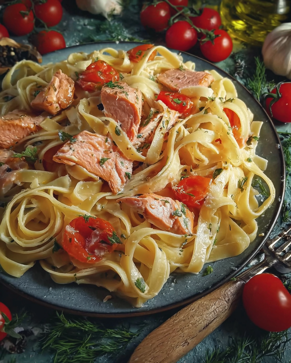 Tagliatelle mit Lachs