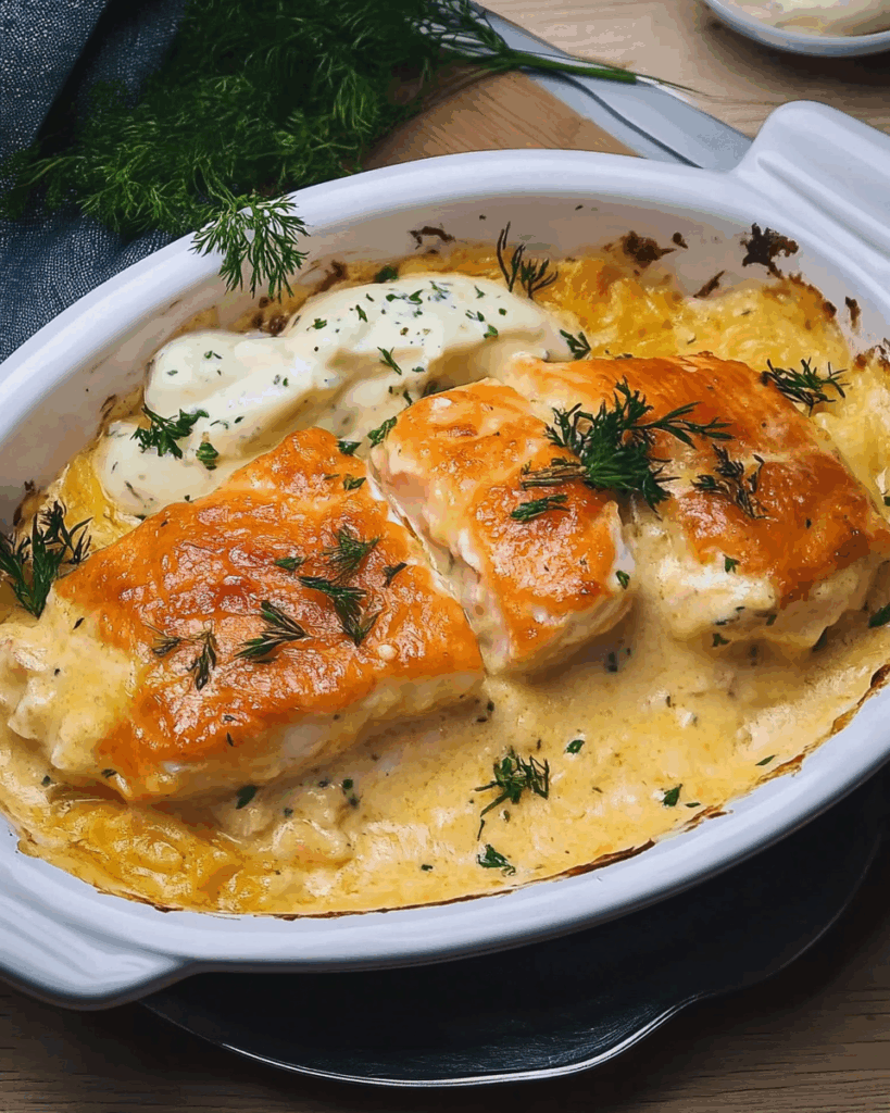 Lachs-Sahne-Gratin