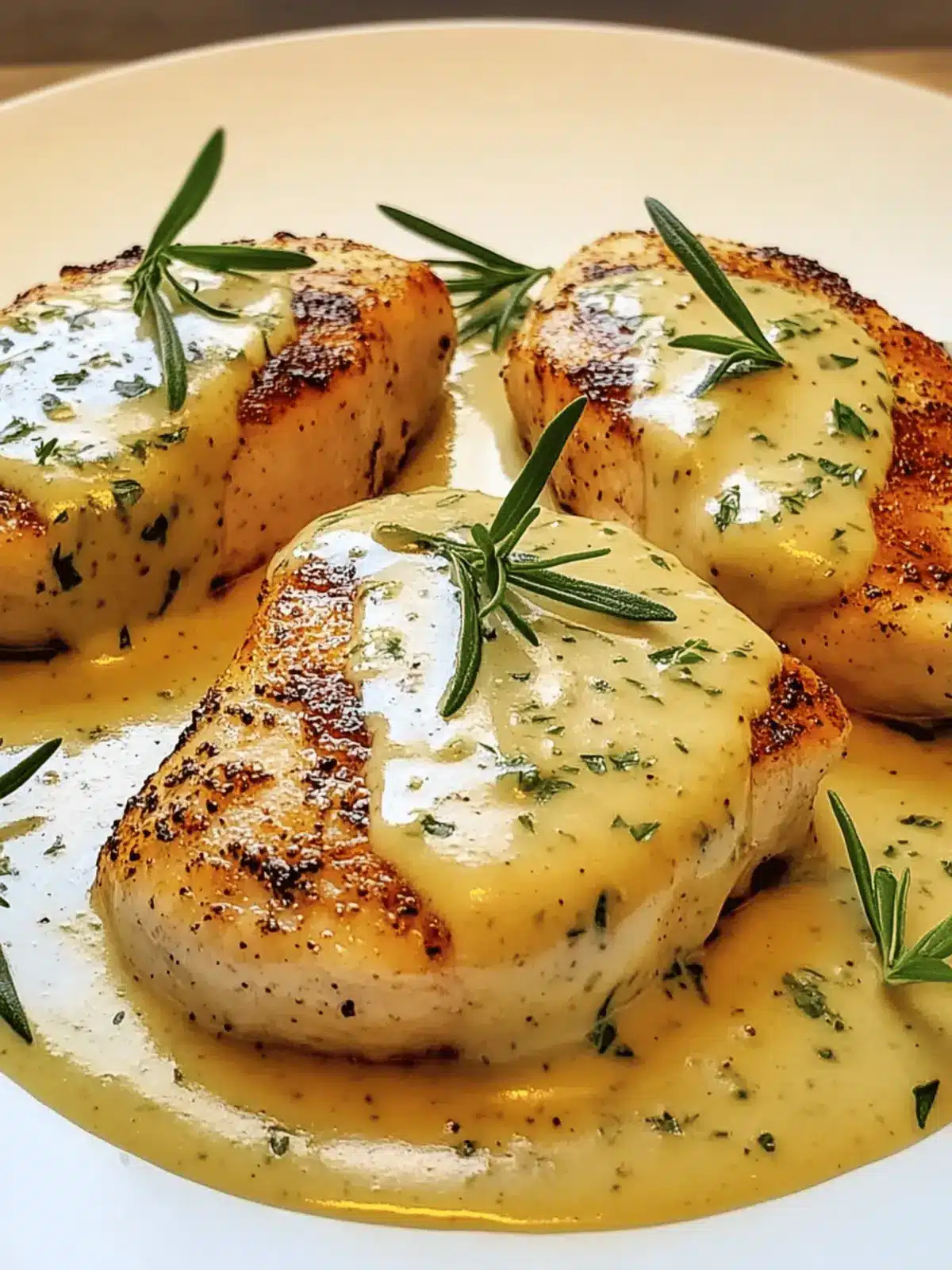 Cremige Dijon Rosmarin Hühnchen