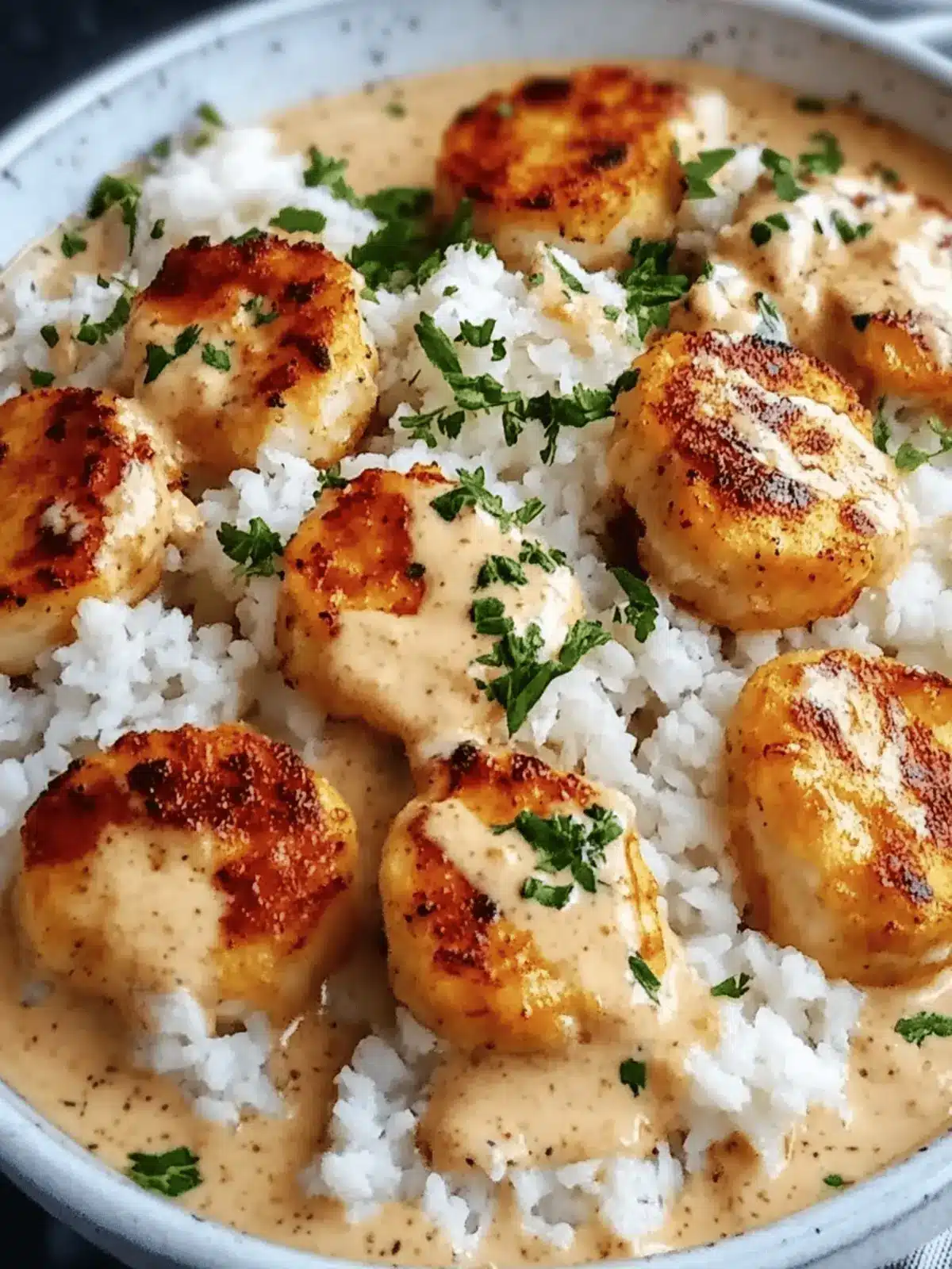Cremig umhülltes Hühnchen mit Reis Rezept für Genießer 4 Cremig umhülltes Hühnchen mit Reis Rezept
