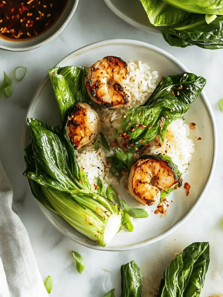 Scharfe Garnelen-Bowls mit Bok Choy und Chili-Crisp