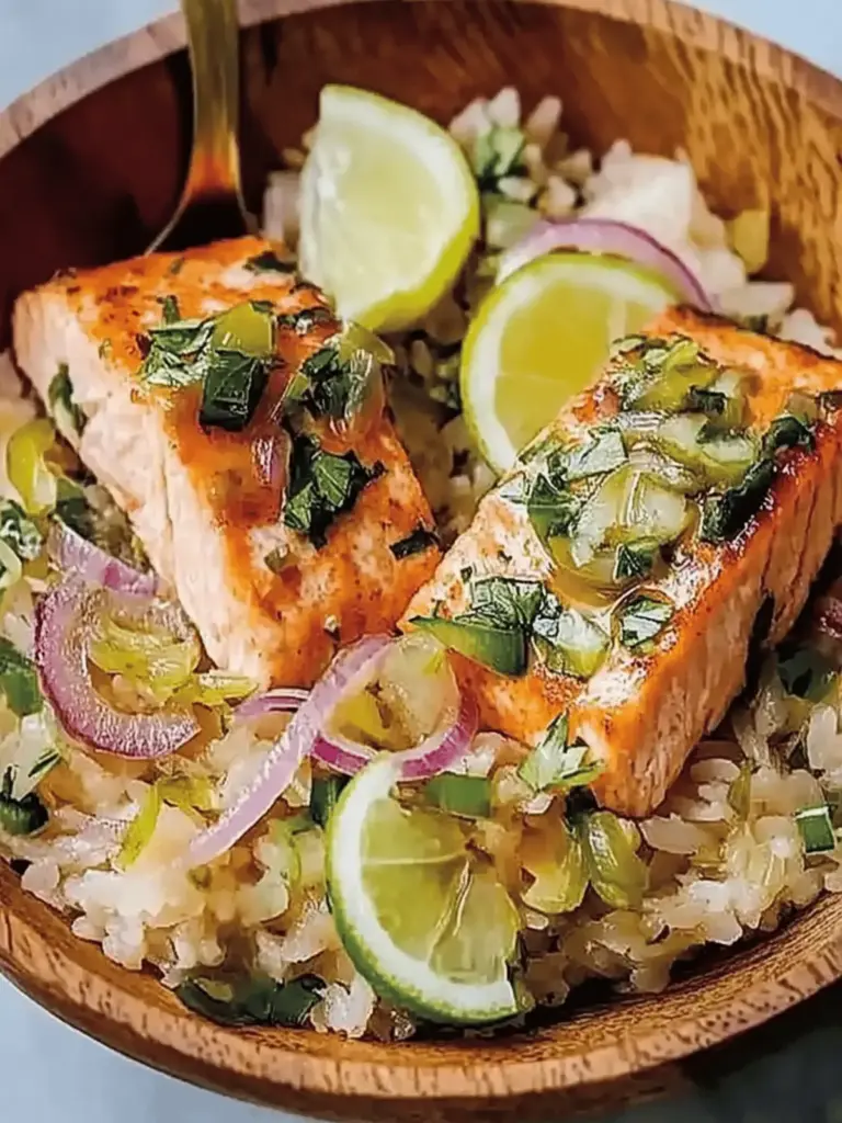 Miso-Butter-Lachs mit sautierter Frühlingszwiebel-Salsa Verde Rezept