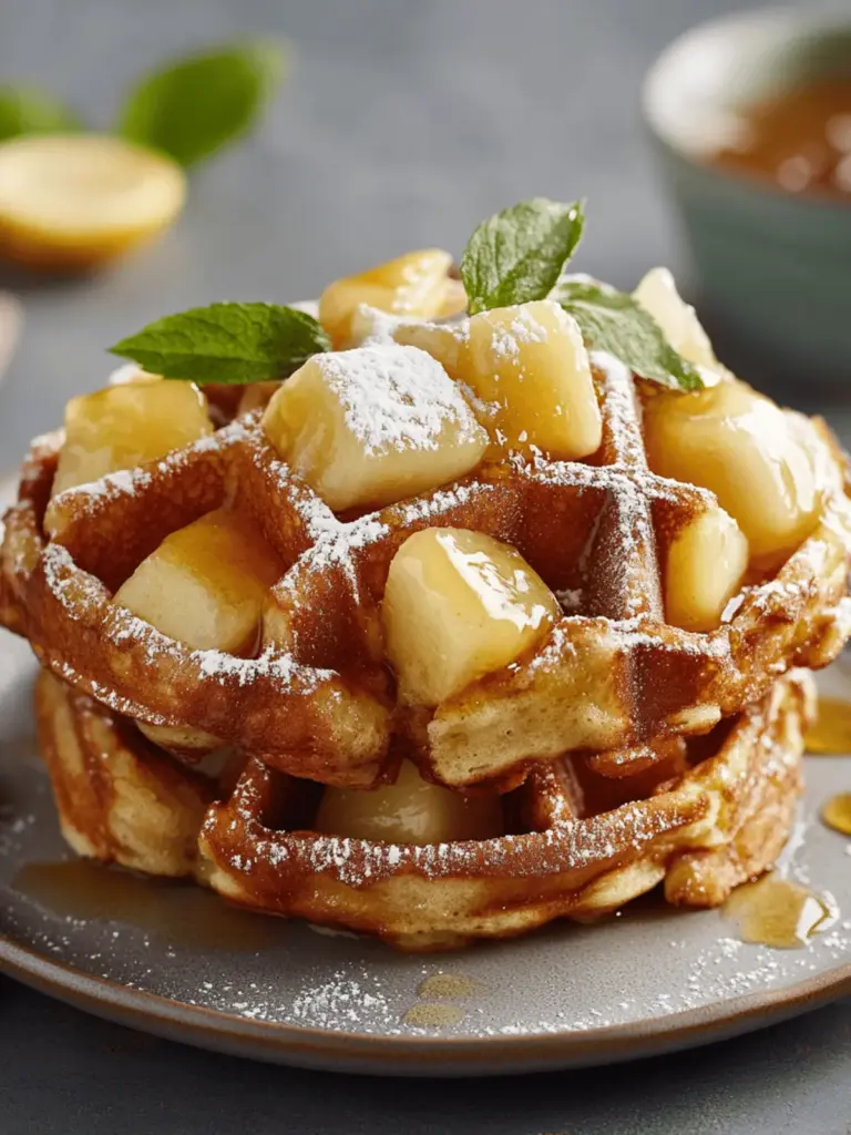 Apfelstrudel Waffel Donuts