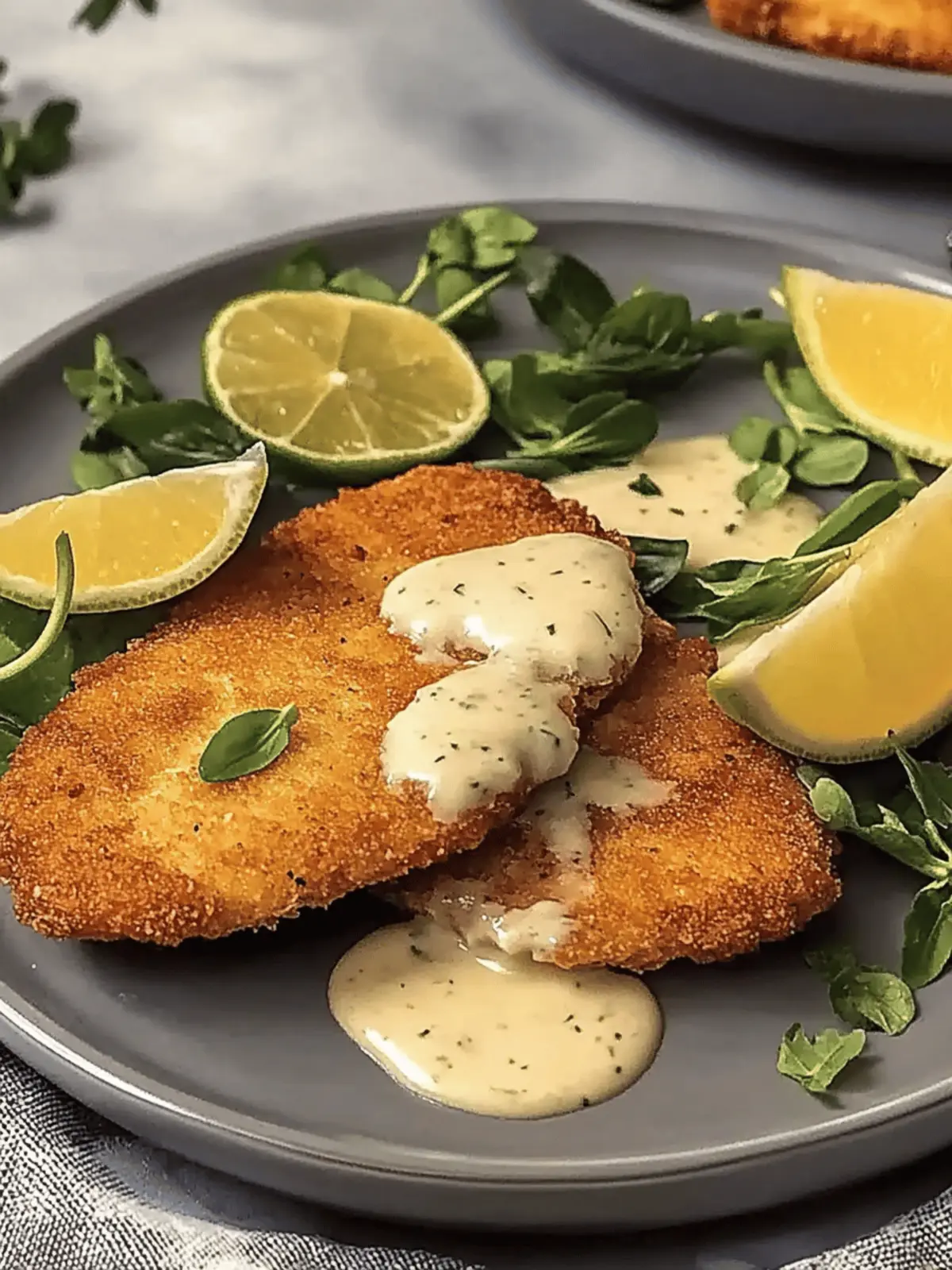 Hähnchen-Schnitzel mit Senf-Cremesauce ganz einfach 4 Hähnchen-Schnitzel mit Senf-Cremesauce