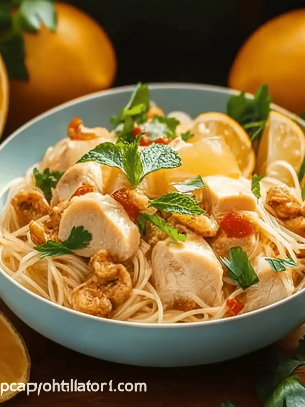 Mix Asiatischer Hähnchensalat mit knusprigen Nudeln 2 Mix Asiatischer Hähnchensalat mit knusprigen Nudeln