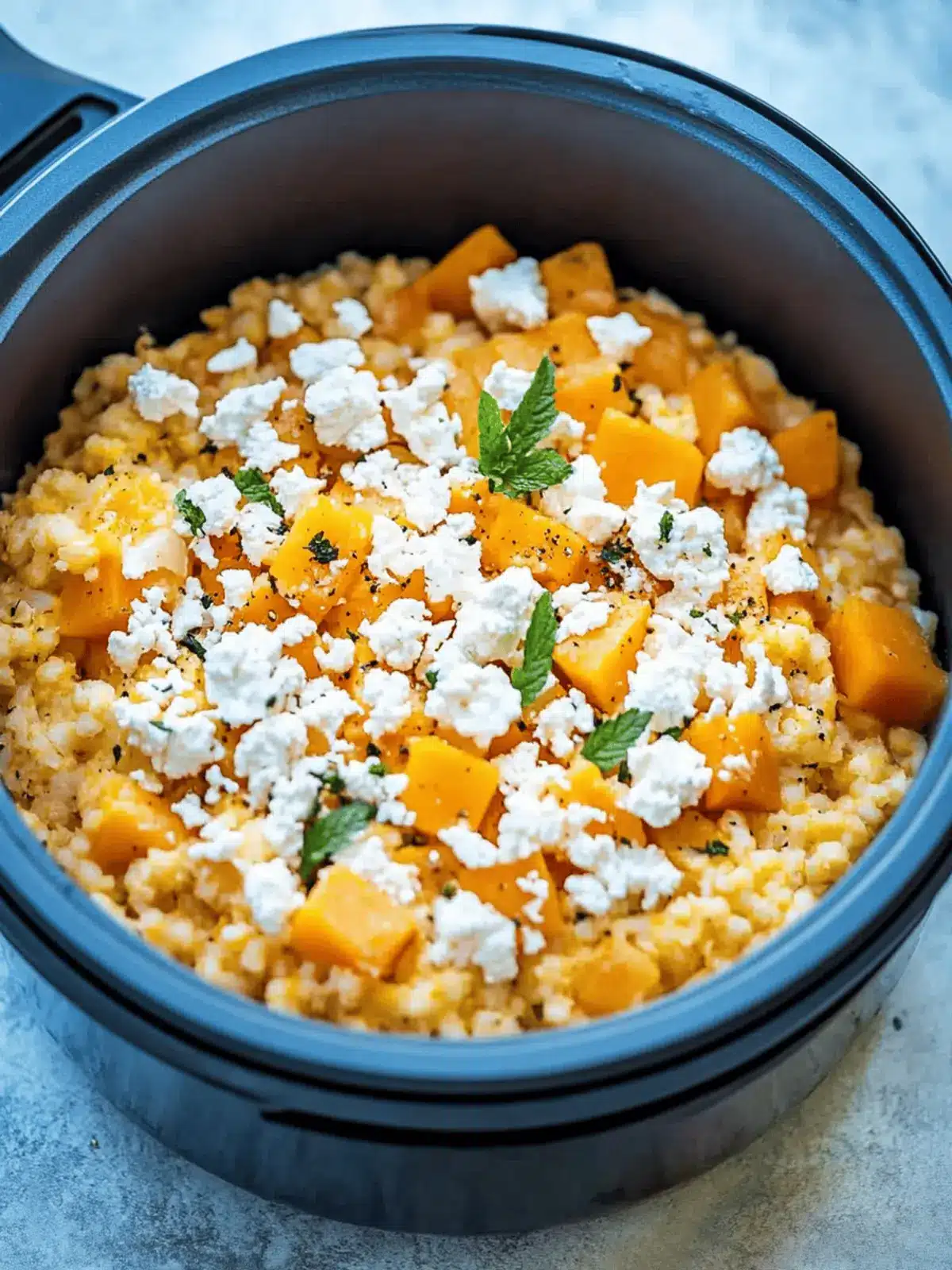 Slow Cooker Risotto mit Butternusskürbis für Genießer 3 Slow Cooker Risotto mit Butternusskürbis
