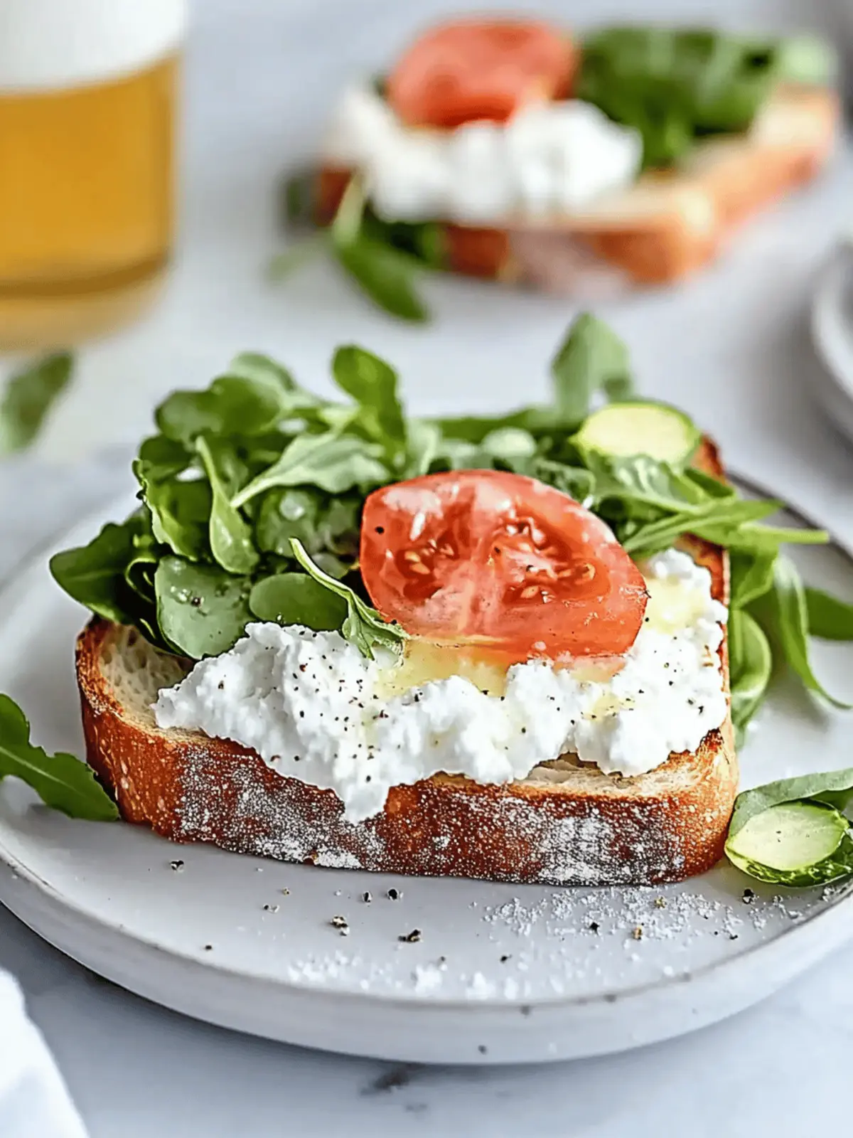 Gesunde Ricotta- und Rucola-Toast für Frühstücksfreunde 3 Gesunde Ricotta- und Rucola-Toast