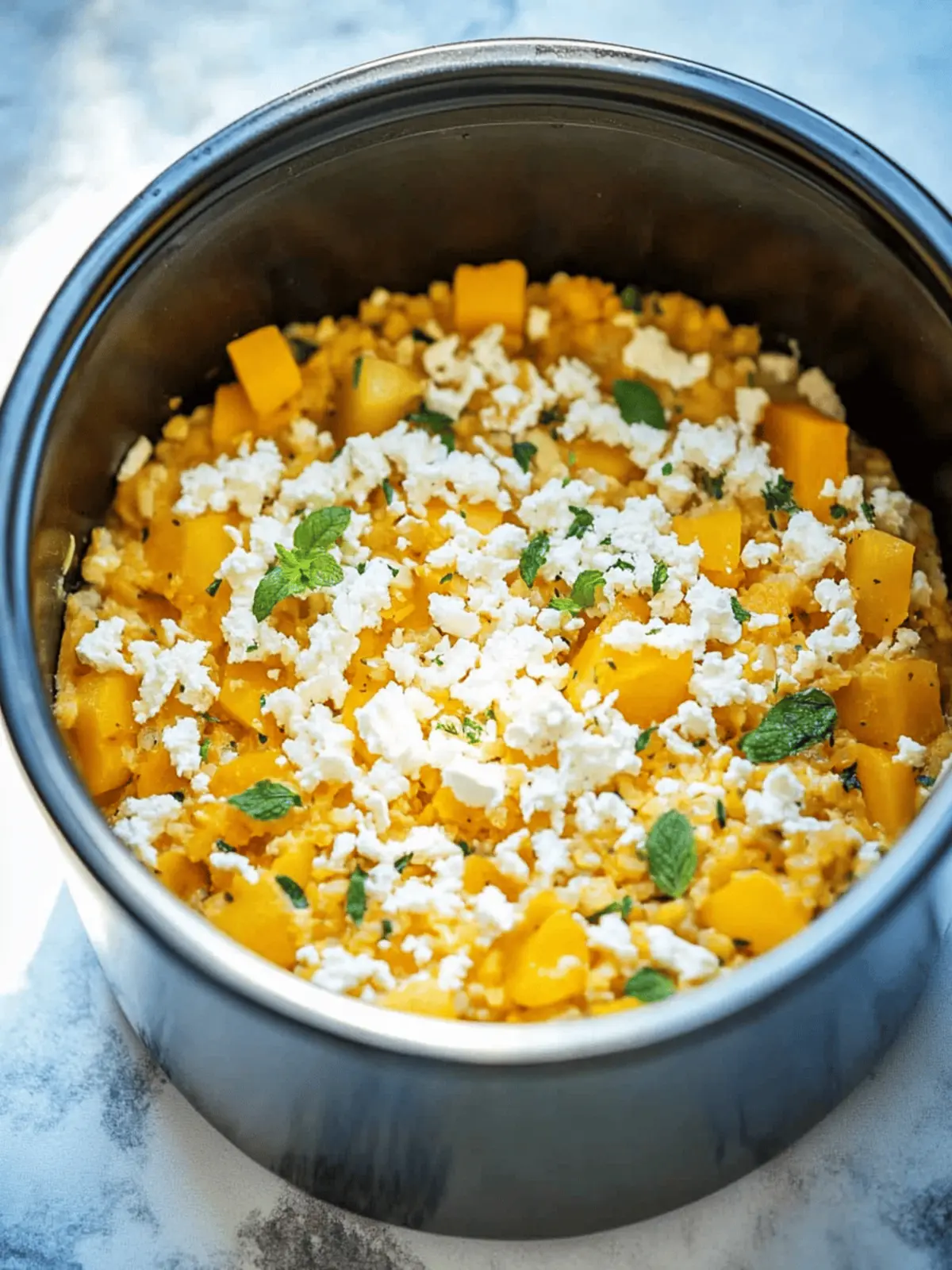 Slow Cooker Risotto mit Butternusskürbis für Genießer 4 Slow Cooker Risotto mit Butternusskürbis