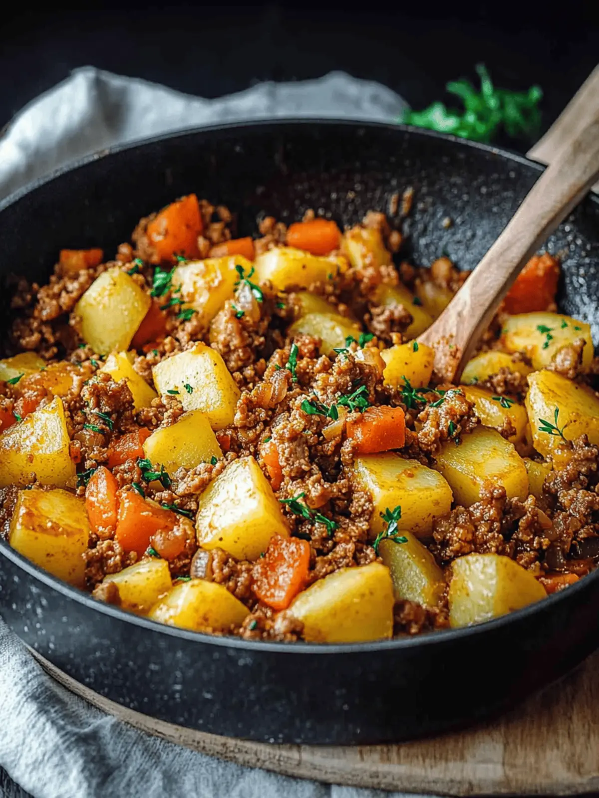 Kartoffelpfanne mit Hackfleisch – Schnell und Lecker 2 Kartoffelpfanne mit Hackfleisch