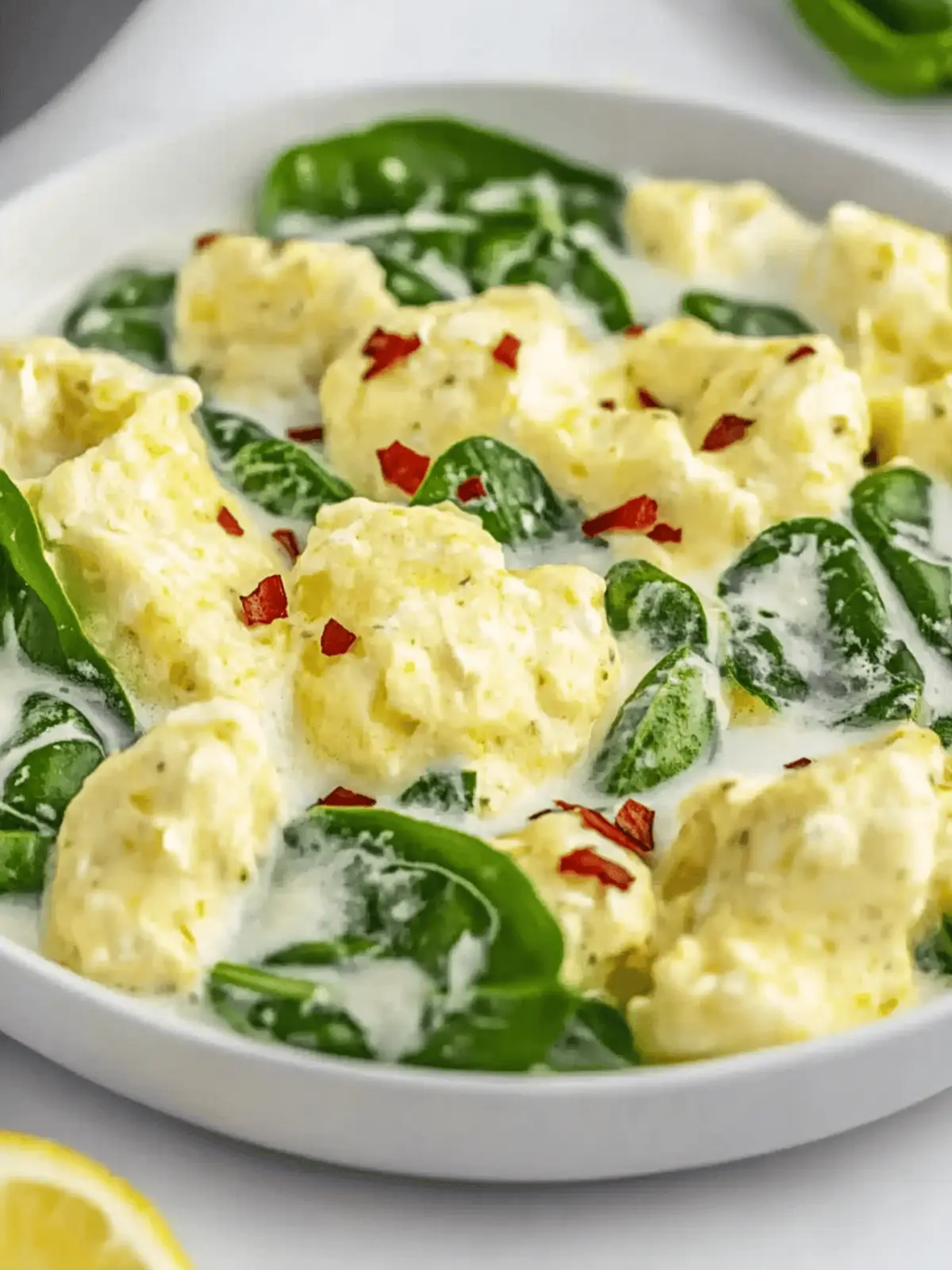 Rühreier mit Spinat für ein schnelles Frühstück 4 Rühreier mit Spinat