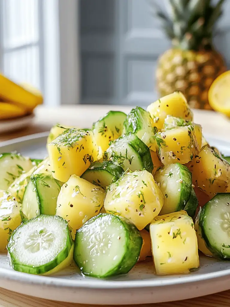 Erfrischender Ananas-Gurken-Salat Rezept für Sommerfreude