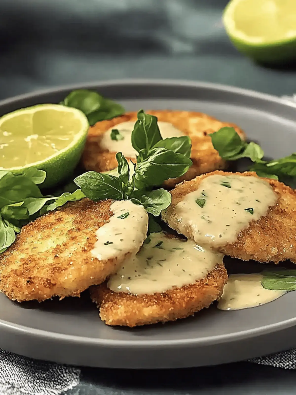 Hähnchen-Schnitzel mit Senf-Cremesauce ganz einfach 3 Hähnchen-Schnitzel mit Senf-Cremesauce
