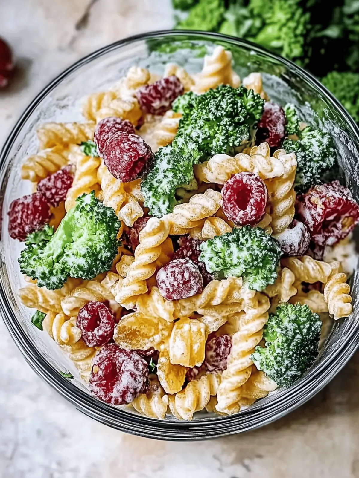 Beste cremige Speck Brokkoli Pasta Salat