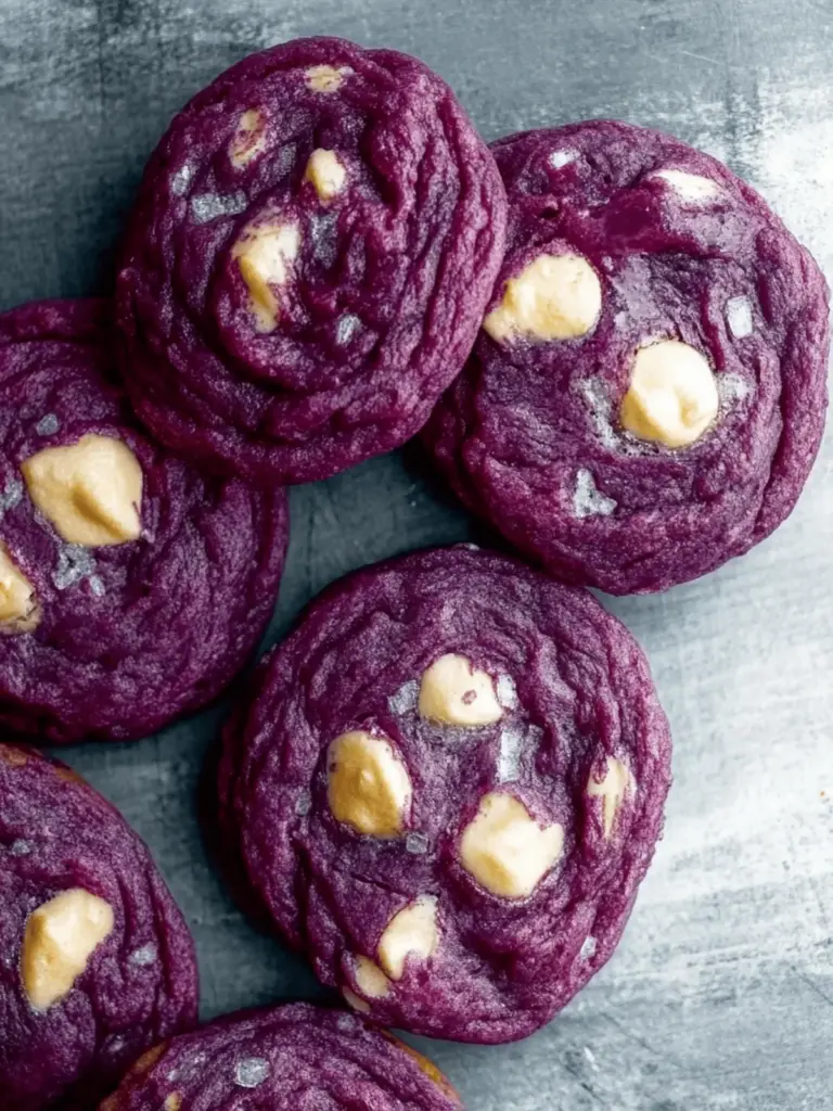 Braune Butter Weiße Schokolade Ube Kekse