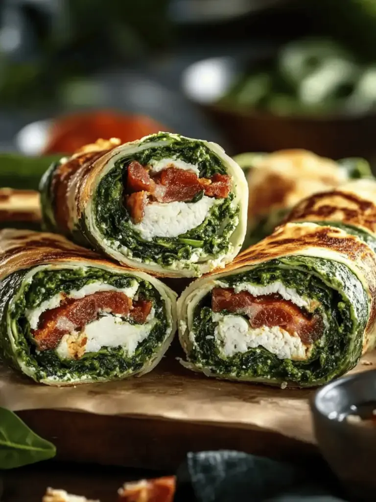 Bacon Pesto Hähnchen Pinwheel Wraps – Einfache Spinat Tortilla Rezept
