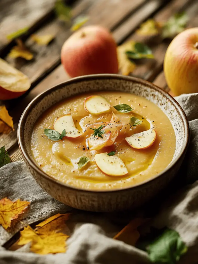 Süß‑Herzhafter gerösteter Pastinaken‑ und Apfelsuppe