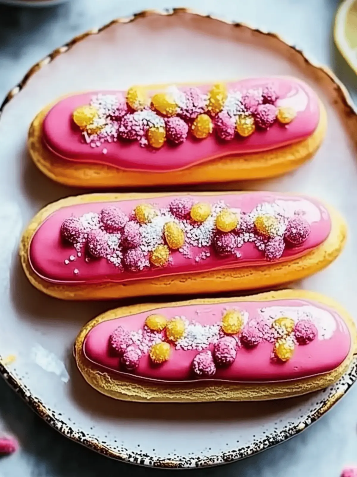 Himbeer-Pistazien-Eclairs mit himmlischem Geschmack 3 Himbeer-Pistazien-Eclairs