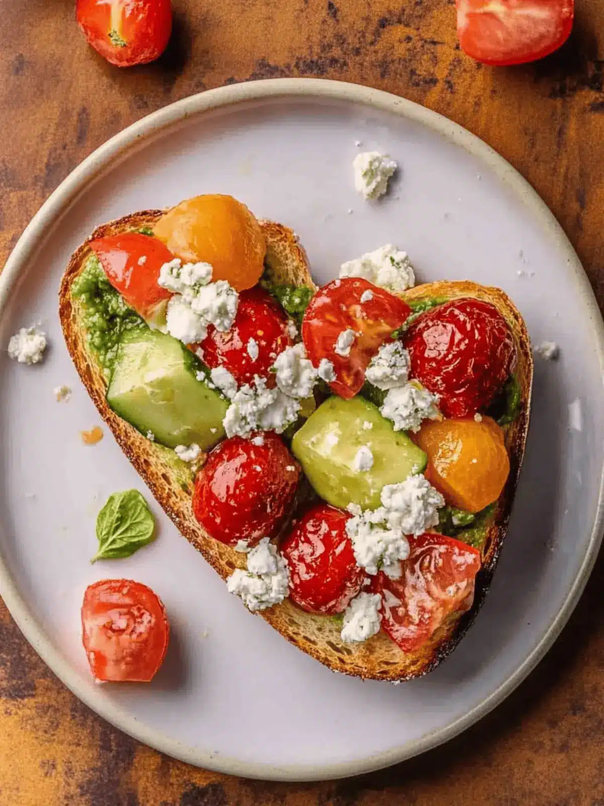 Avocado-Toast mit gerösteten Tomaten und Feta genießen 2 Avocado-Toast mit gerösteten Tomaten und Feta