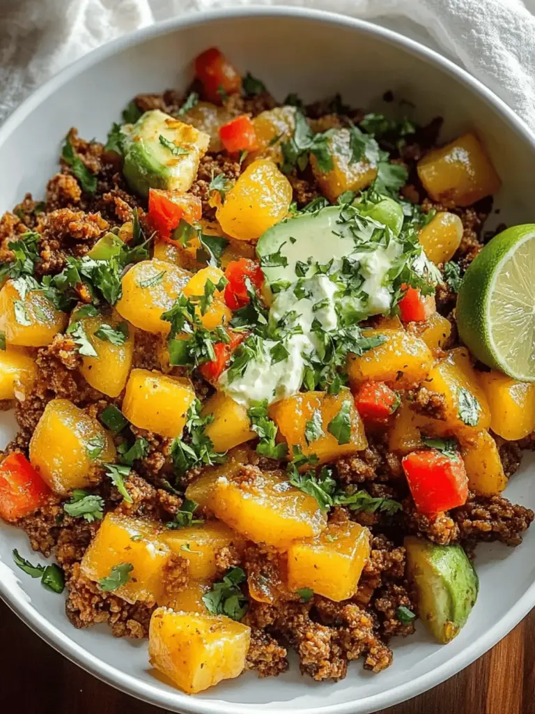 Mexikanisches Rinderhackfleisch und Kartoffel-Pfanne