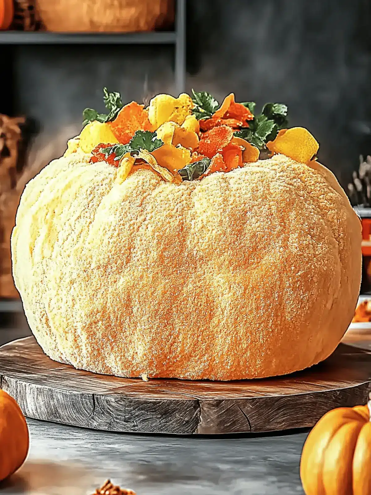 Kürbisförmiger Käsekugel Rezept für Feiertagspartys 4 Kürbisförmiger Käsekugel Rezept – Ein Favorit für die Feiertagspartys
