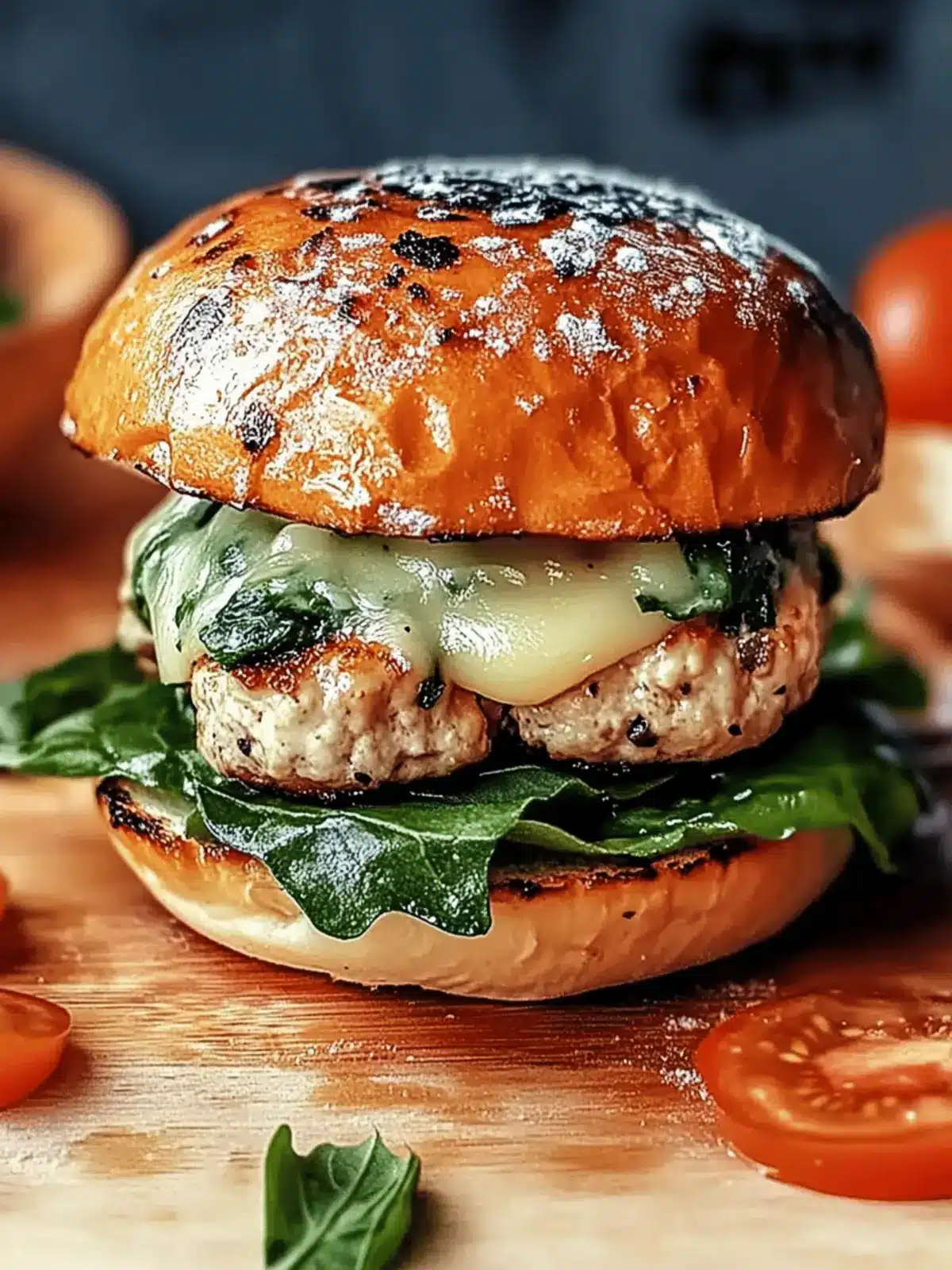 Weißer Cheddar- und Spinat-Hühnchenburger – Gesund und Lecker 3 Weißer Cheddar- und Spinat-Hühnchenburger – Saftig, Käsehaltig und Gesund