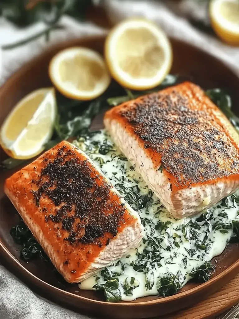 Schwarzer Lachs gefüllt mit Spinat und Parmesan-Delikatesse