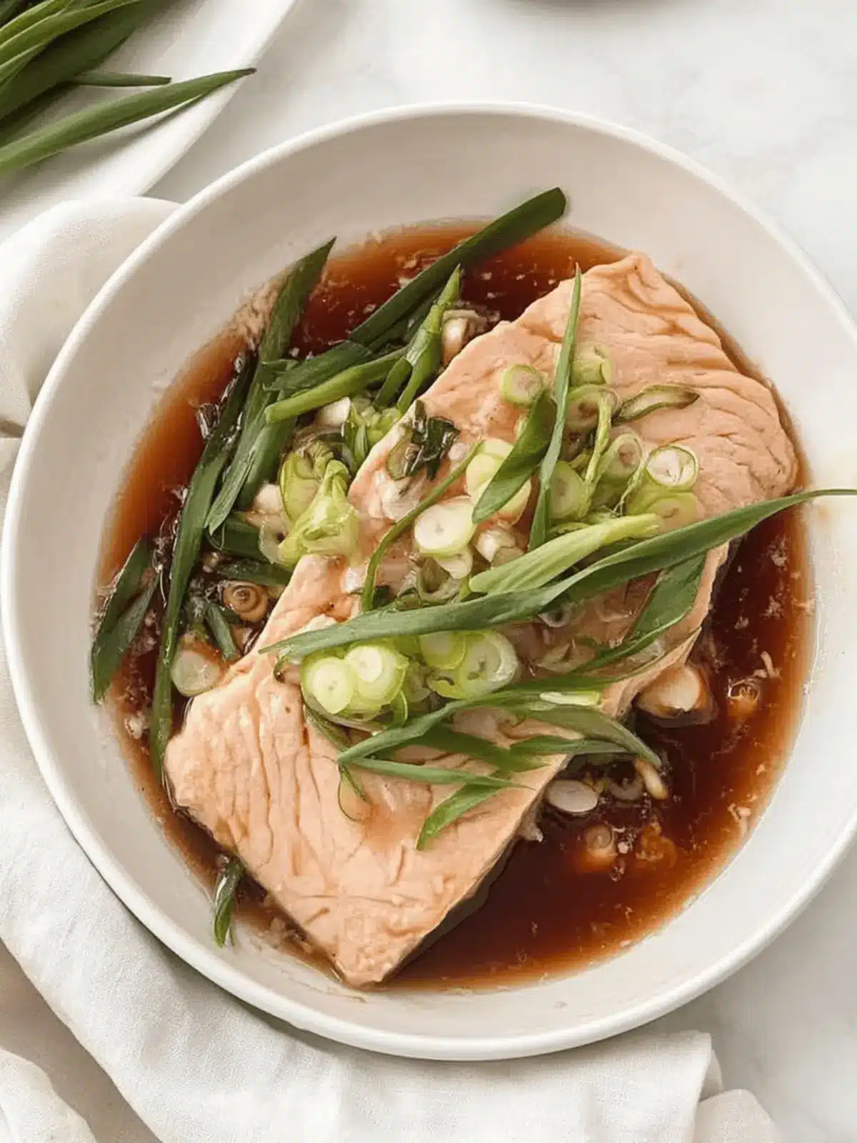 Kantonesisch gedämpfter Lachs in 10 Minuten 5 Kantonesisch gedämpfter Lachs