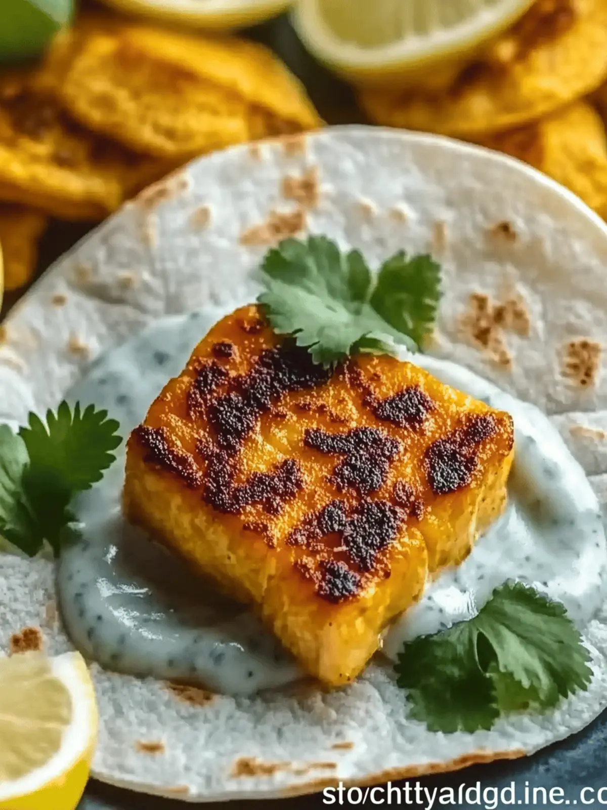 Zesty gegrillte Lachs-Tacos mit Koriander-Limetten-Crema 2 Zesty gegrillte Lachs-Tacos mit Koriander-Limetten-Crema