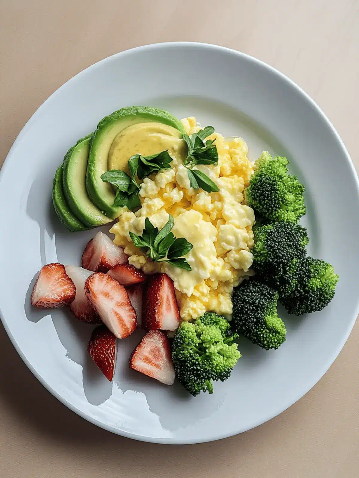 Rühreier mit Brokkoli, Pilzen und Avocado genießen 4 Rühreier mit Brokkoli, Pilzen und Avocado