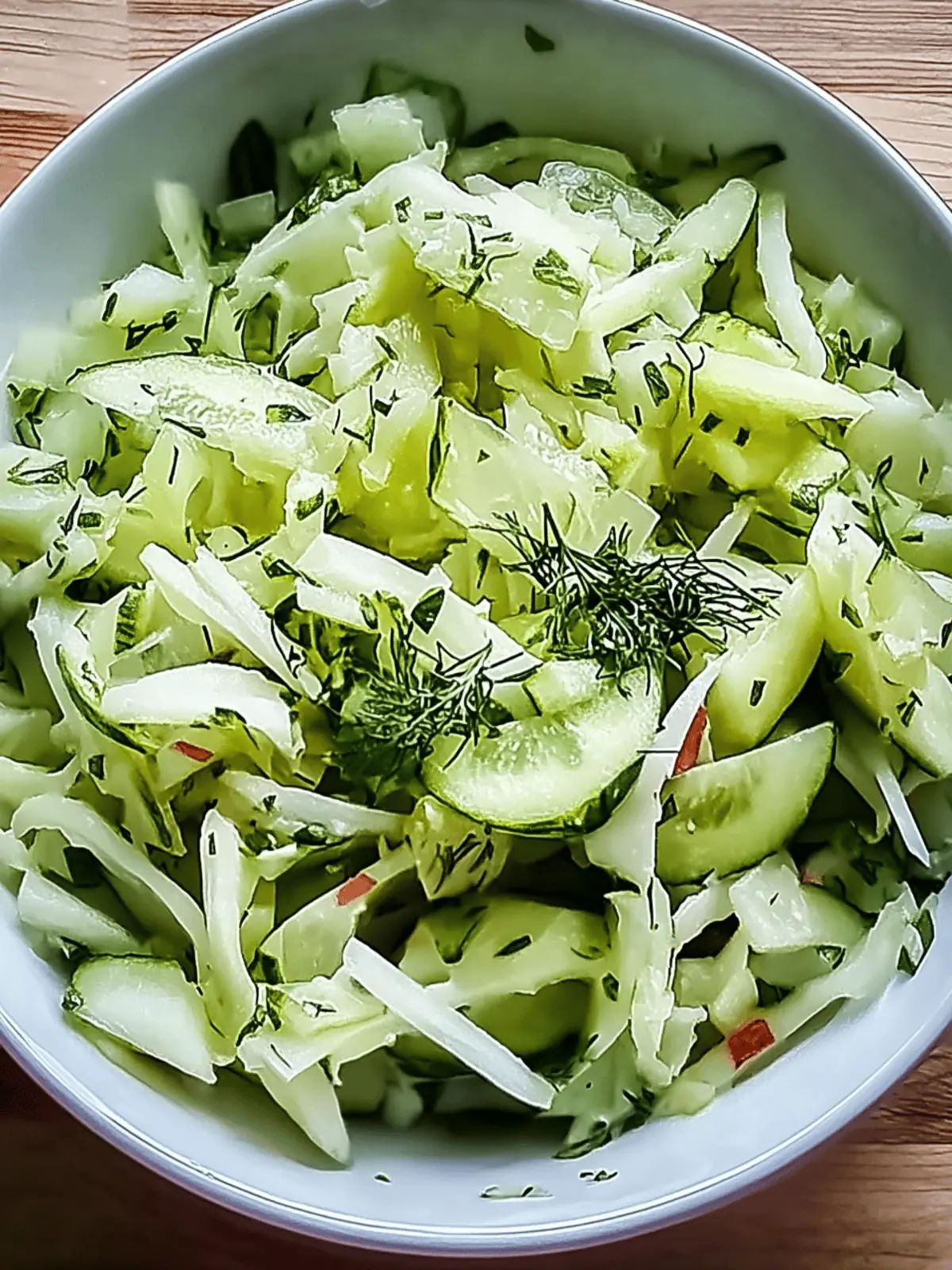 Grüner Kohl Gurkensalat für jeden Anlass 2 Grüner Kohl Gurkensalat