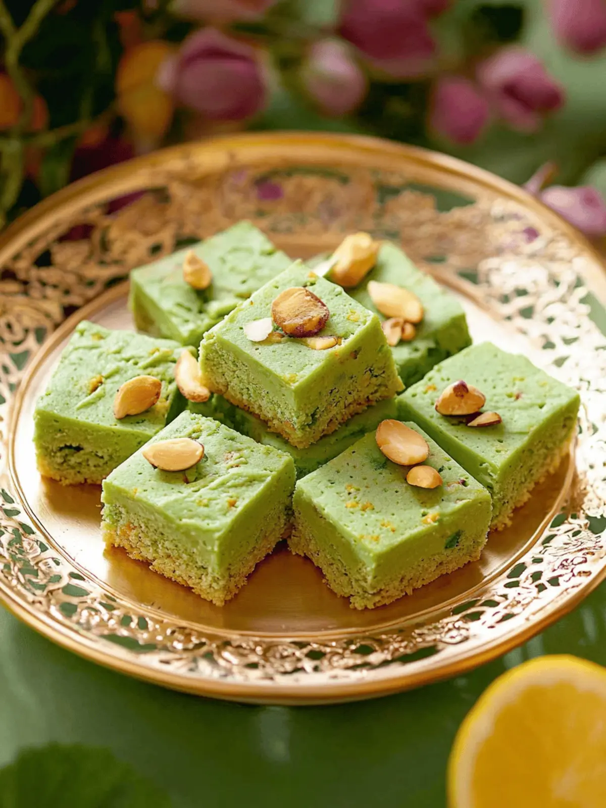 Pistazien-Burfi (Kein Zuckersirup)