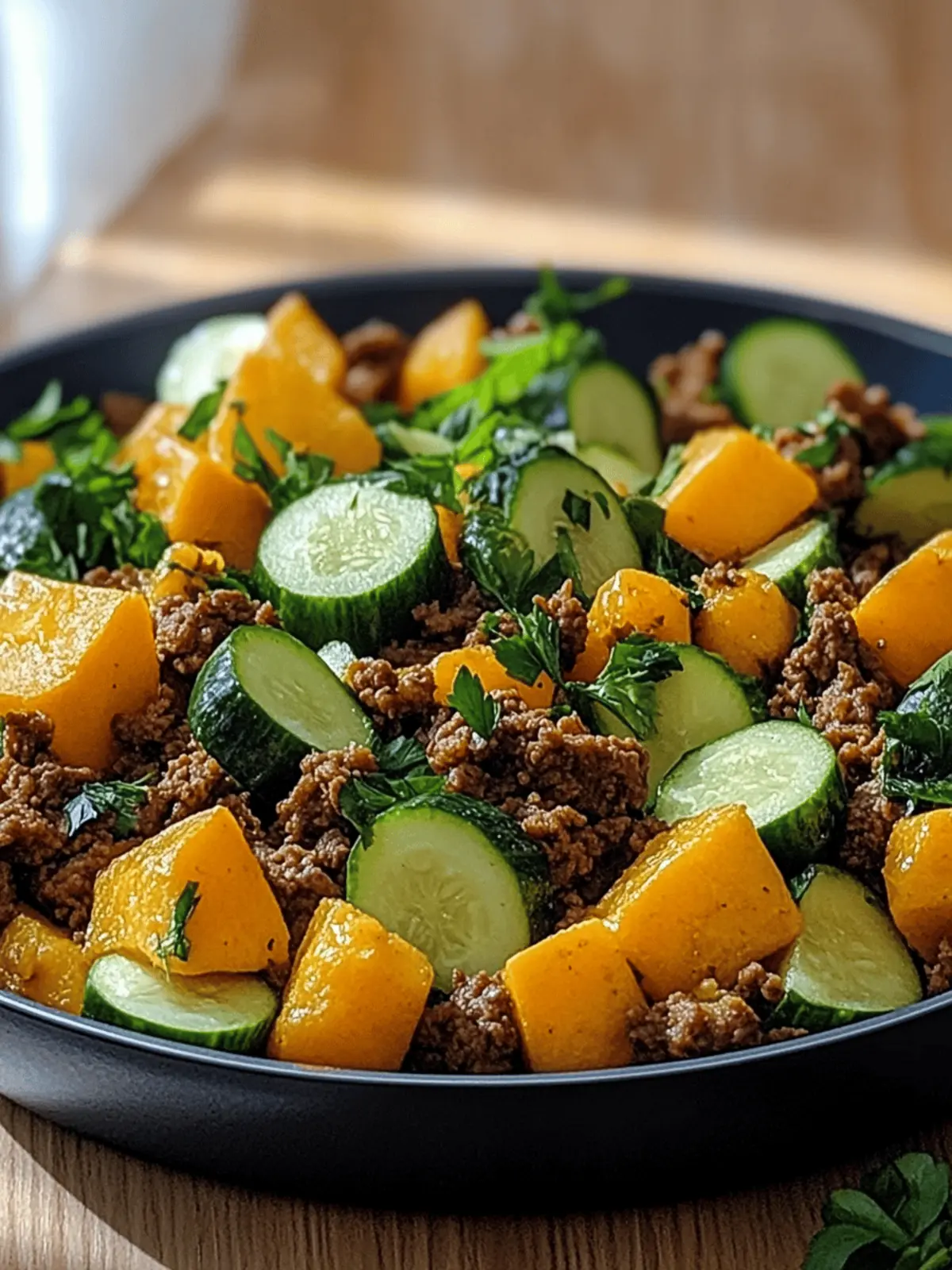 Einfaches Rinderhackfleisch Zucchini Süßkartoffel Gericht 4 Einfaches Rinderhackfleisch Zucchini Süßkartoffel Pfannengericht