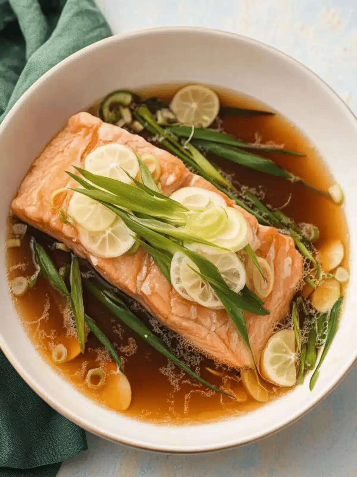 Kantonesisch gedämpfter Lachs in 10 Minuten 4 Kantonesisch gedämpfter Lachs