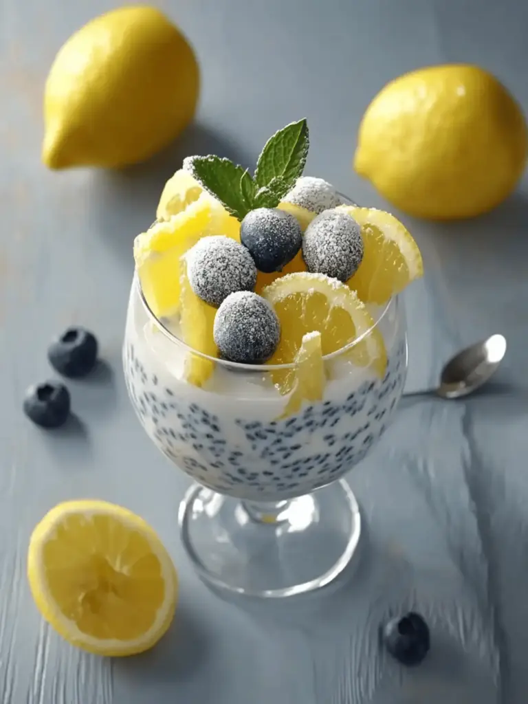 Zitronencreme Chia Pudding