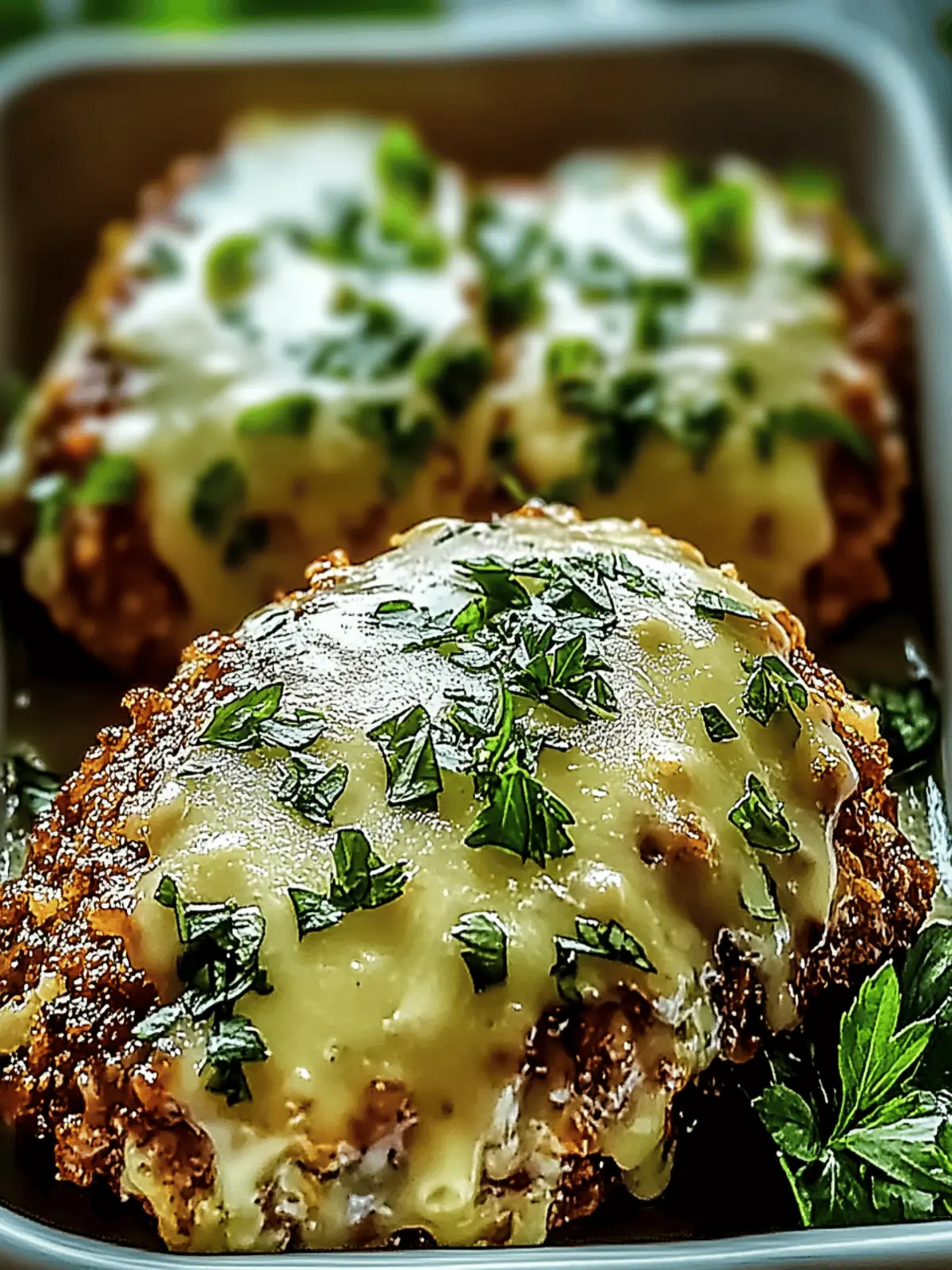 Unglaublich schmelzender Knoblauch-Parmesan-Hühnchen-Fleischlaib 2 Unglaublich schmelzender Knoblauch-Parmesan-Hühnchen-Fleischlaib