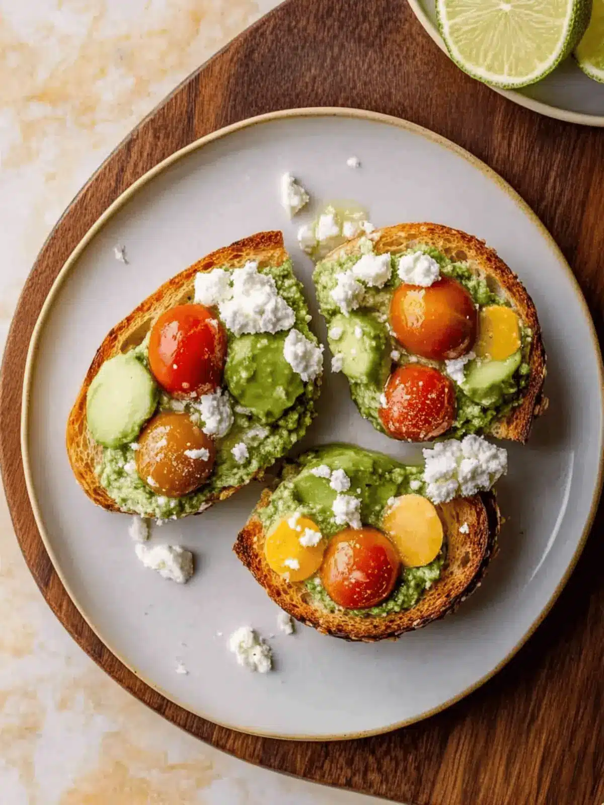 Avocado-Toast mit gerösteten Tomaten und Feta genießen 4 Avocado-Toast mit gerösteten Tomaten und Feta