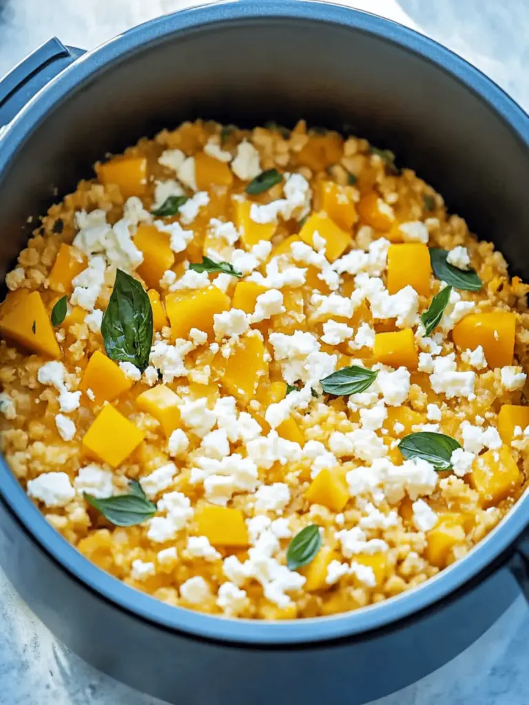 Slow Cooker Risotto mit Butternusskürbis