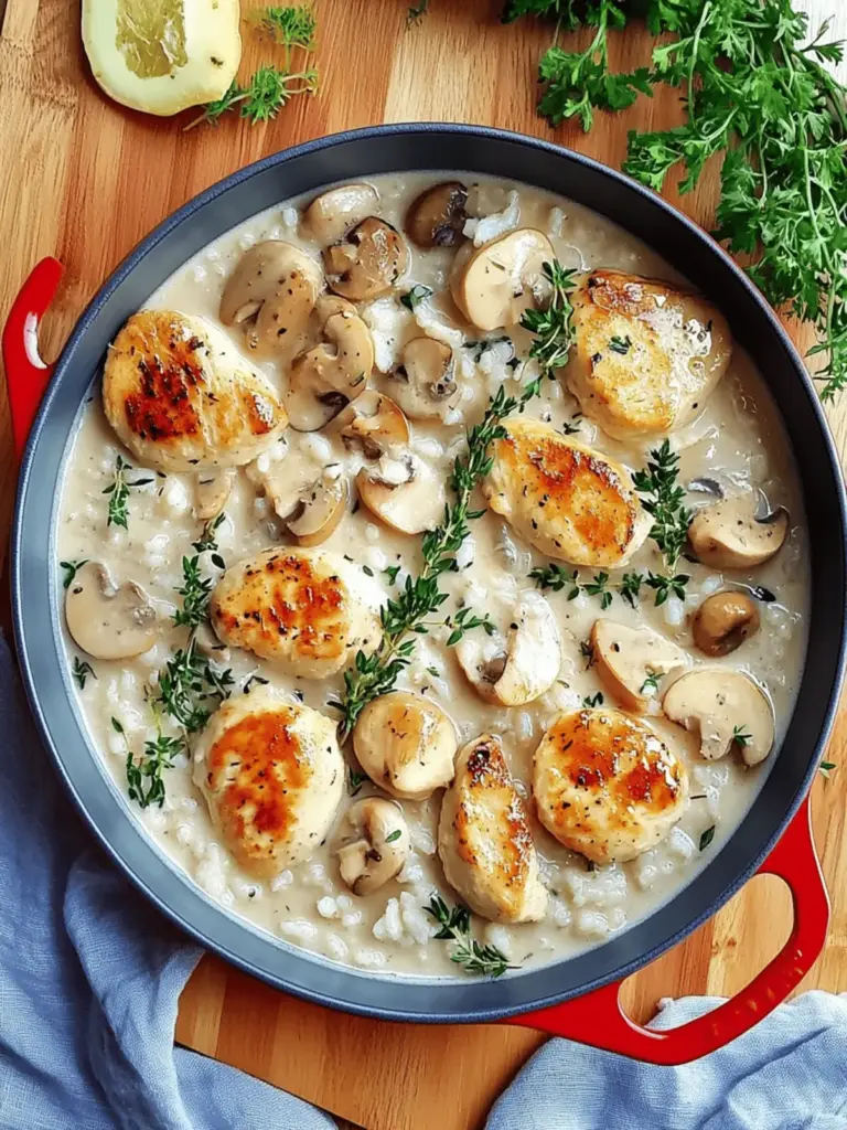 Cremige Pilz-Hühnchen- und Wildreis-Suppe Rezept