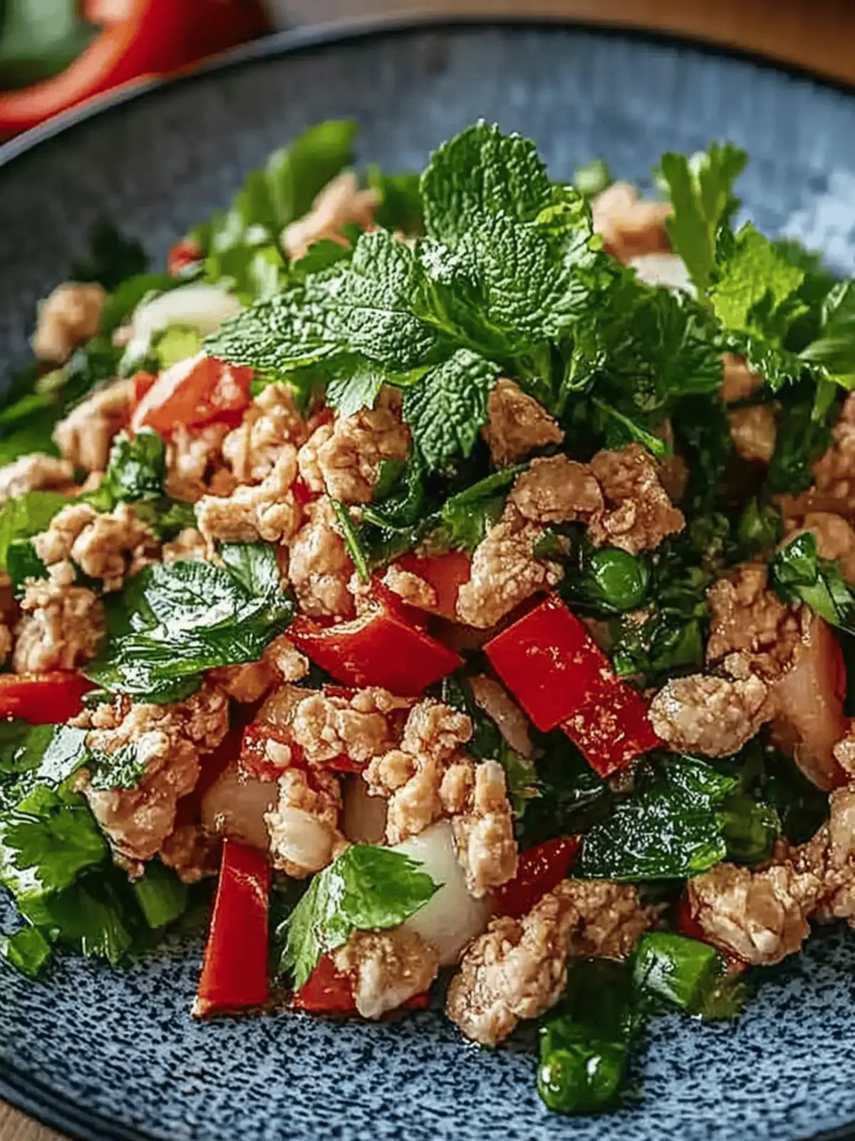 Larb Laotisches Hähnchenhackfleisch Rezept leicht gemacht 3 Larb Laotisches Hähnchenhackfleisch Rezept