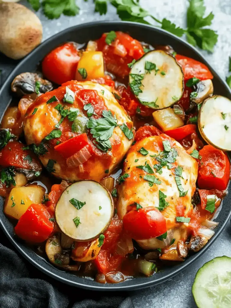 Crock Pot Hähnchen Cacciatore